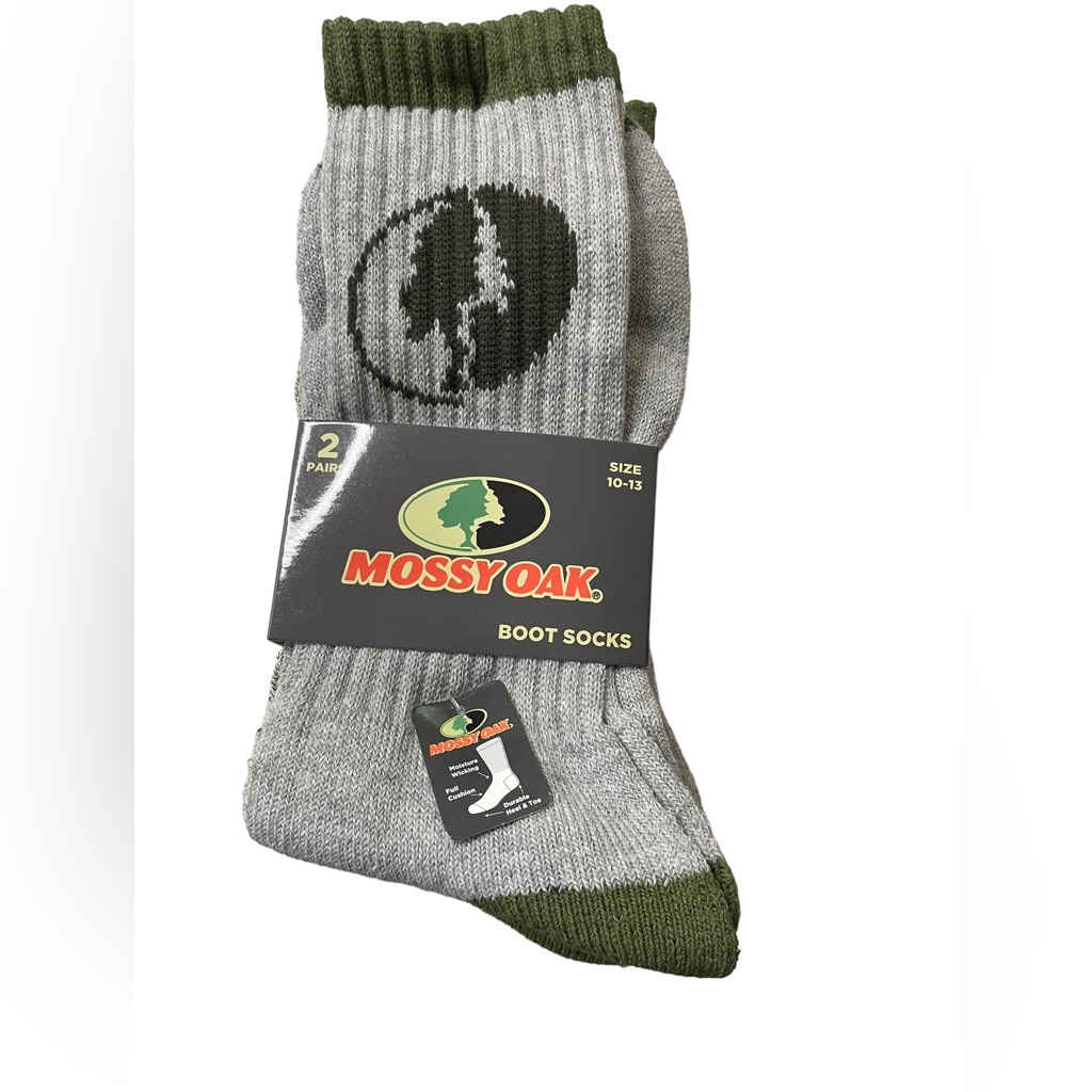 Mossy Oak Boot Socks 2 Pairs Size 10-13